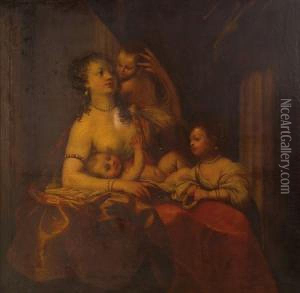 La Carita Romana Oil Painting - Pietro Liberi
