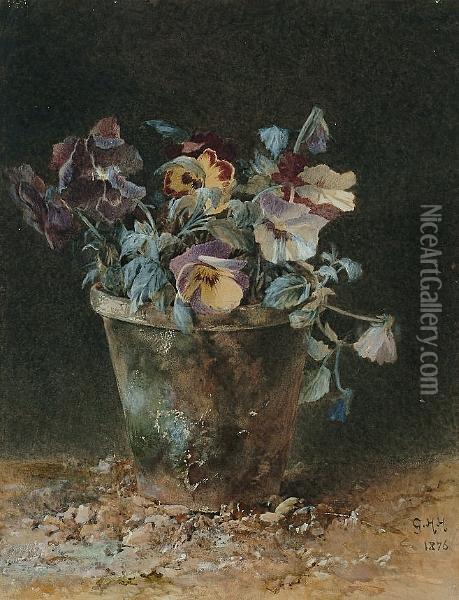 'there Is Pansies, That's For Thoughts', Act Iv, Scene V, Hamlet Oil Painting - Grace H. Hastie