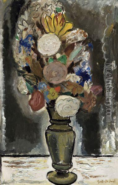 Fleurs Oil Painting - Gustave De Smet