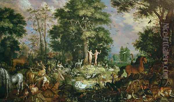 Garden of Eden Oil Painting - Roelandt Jacobsz Savery