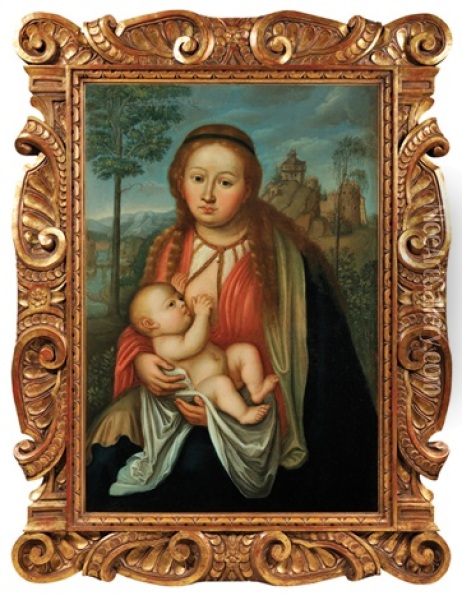 The Nursing Madonna (madonna Lactans) Oil Painting - Lucas Cranach the Younger