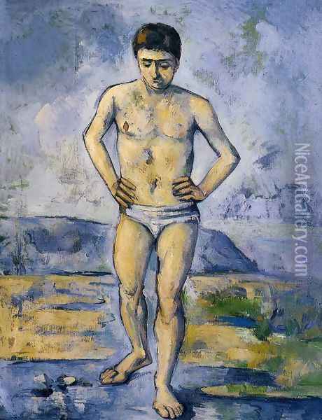 The Large Bather Oil Painting - Paul Cezanne