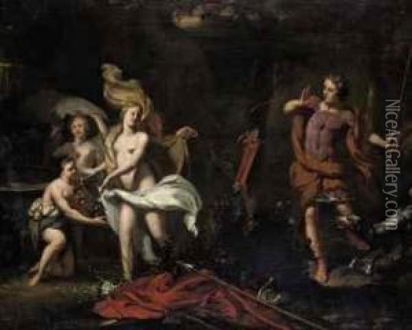Diana And Her Nymphs Surprised By Actaeon Oil Painting - Gerard Hoet