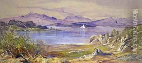 Porto Tre Scoglie Albania Oil Painting - Edward Lear