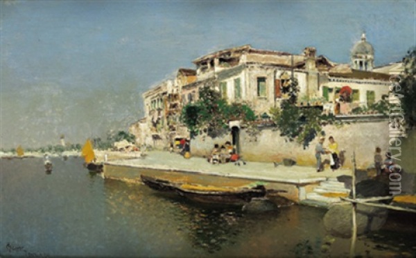 Venedig Oil Painting - Cesar Herrer