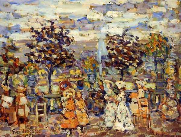 In The Luxembourg Gardens Oil Painting - Maurice Brazil Prendergast