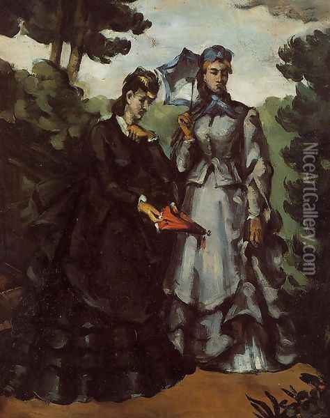 The Promenade Oil Painting - Paul Cezanne