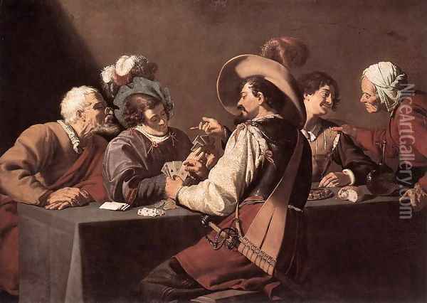 The Card Players 3 Oil Painting - Theodoor Rombouts