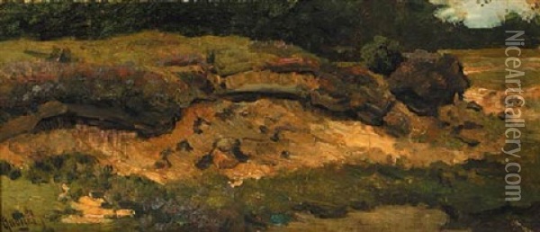 Landstrook Oil Painting - Paul Joseph Constantin Gabriel