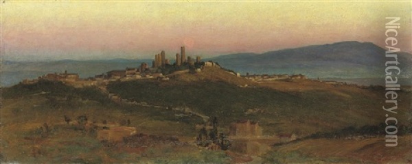 View Of San Gimignano Oil Painting - Edith Corbet