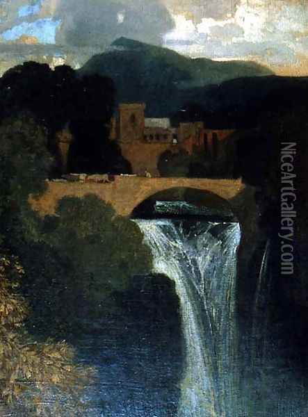 The Waterfall Oil Painting - John Sell Cotman