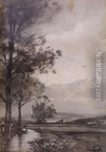 Landscape Near Carnoustie Oil Painting - Tom Scott