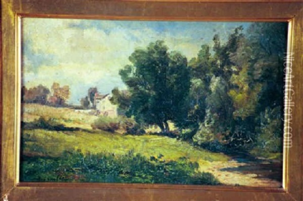 Landscape With House Oil Painting - Hendrik Dirk Kruseman van Elten