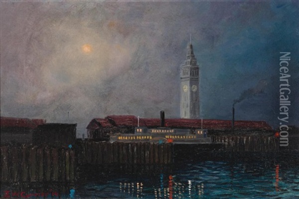 Ferry Building, San Francisco Oil Painting - Edward Wilson Currier