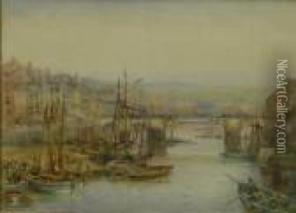 Whitby Harbour Oil Painting - Charles James Adams