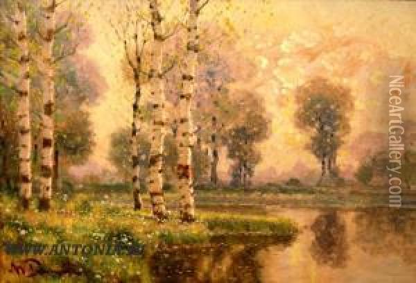 Foggy Morning Oil Painting - Vilhelms Purvits