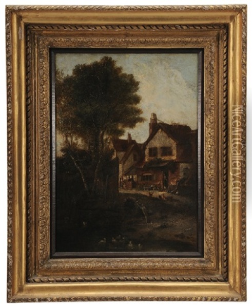 View Of Houses St. Martin's, Norwich Oil Painting - John Crome the Elder