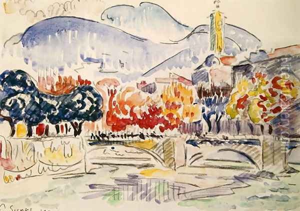 Le Paillon, Nice, 1921 Oil Painting - Paul Signac