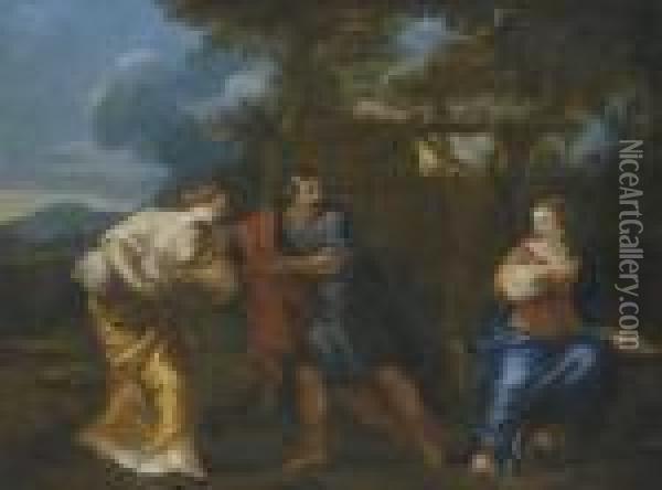 The Banishment Of Hagar Oil Painting - Pietro Da Cortona (Barrettini)