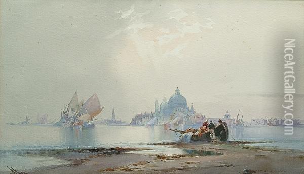 View Over The Venetian Lagoon Oil Painting - William Knox