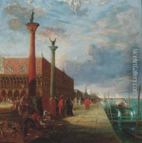 The Doge's Palace Oil Painting - James Holland