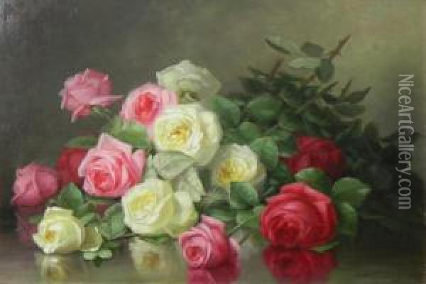 Roses Oil Painting - George W. Seavey