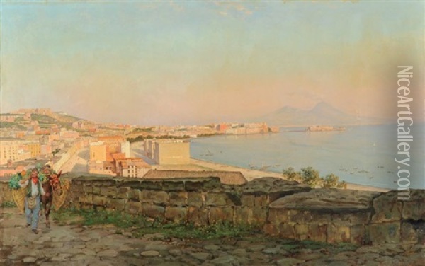 Veduta Di Napoli Oil Painting - Eduardo Monteforte