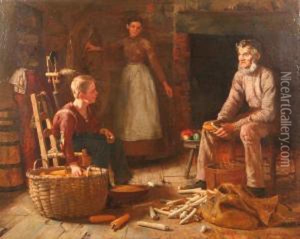 Before You Folks Were Born Oil Painting - Charles Eugene Moss