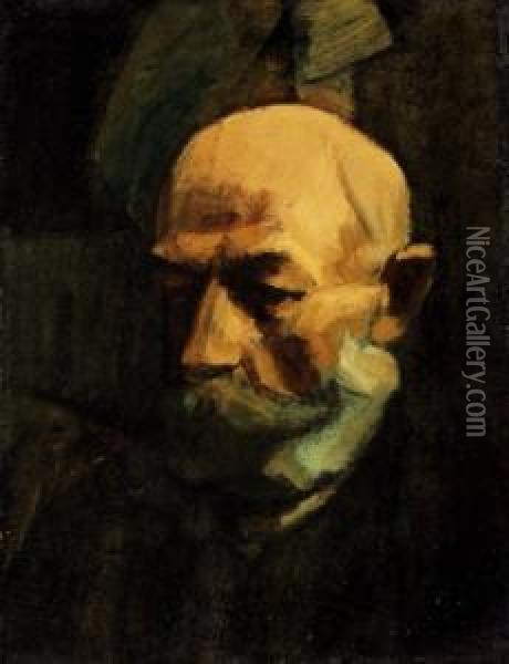 Bearded Man Oil Painting - Dezso Czigany