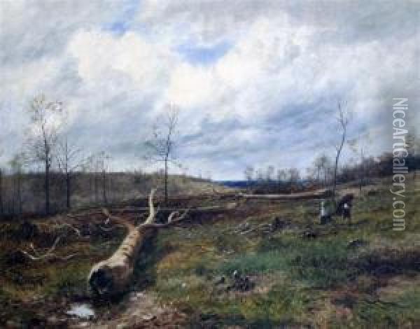 A Clearing, Malvern Oil Painting - David Bates