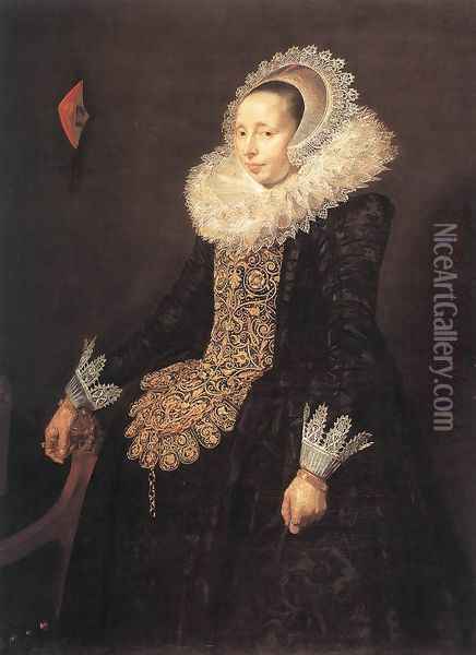Catharina Both van der Eem c. 1620 Oil Painting - Frans Hals