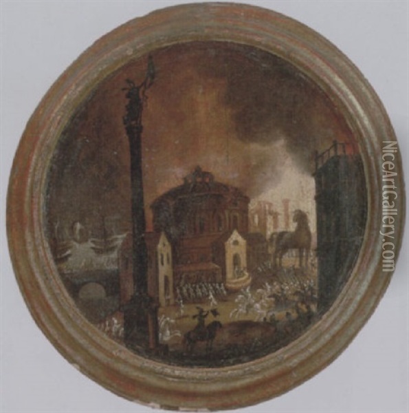 The Destruction Of Troy Oil Painting - Francois de Nome