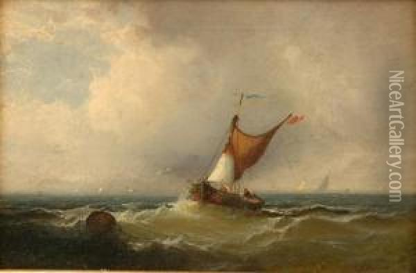 Stormy Coastline Oil Painting - Franklin Briscoe