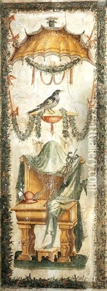 Decoration of the Stufetta (bathroom) of Clement VII Stufetta Oil Painting - Giovanni (Giovanni da Udine) Nanni (Nani)