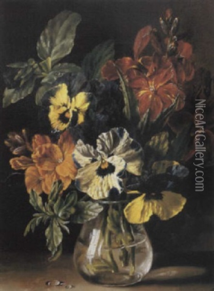 Goldlack Und Stiefm_tterchen Oil Painting - Mary Elizabeth Duffield