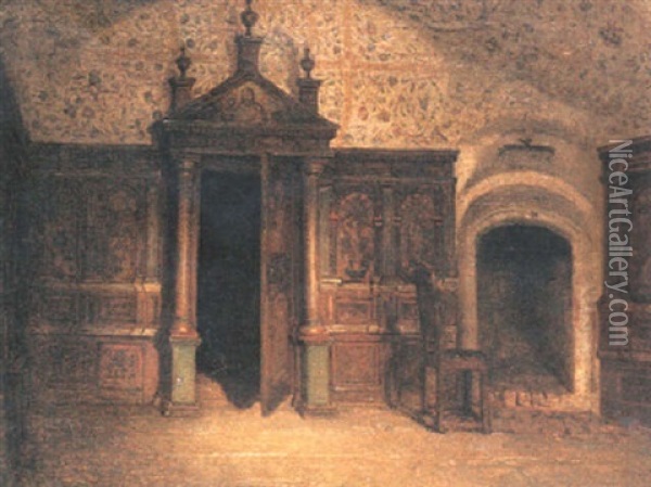 Interior Fran Karl Xi:s Kammare, Gripsholm Oil Painting - Ernst Josephson