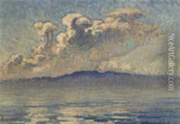 Vue Du Lac Oil Painting - Edouard Castres