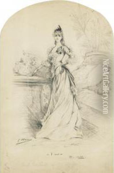Sarah Bernhardt Dans L'etrangere Oil Painting - Georges Jules Victor Clairin