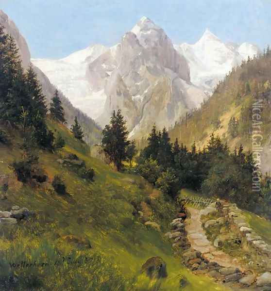 Wetterhorn Oil Painting - Thomas Fearnley