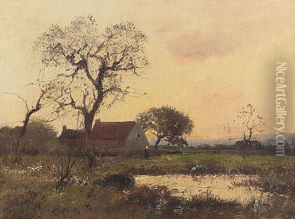 Country Landscape Oil Painting - Eugene Galien-Laloue