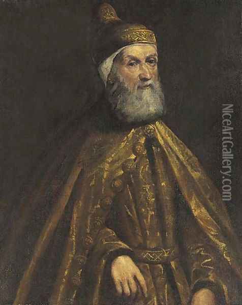 Portrait of the Doge Girolamo Priuli Oil Painting - Jacopo Tintoretto (Robusti)