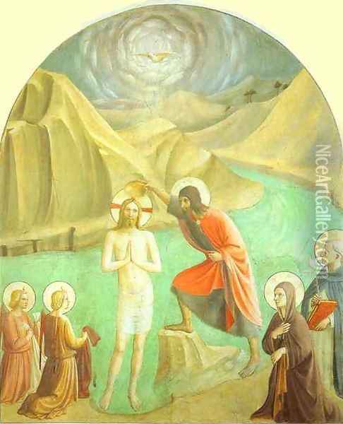 Baptism of Christ Oil Painting - Angelico Fra