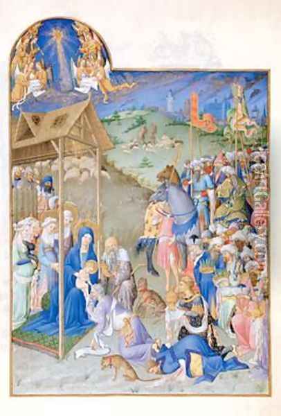 Adoration of the Magi from the Tres Riches Heures du Duc de Berry Oil Painting - Pol de Limbourg
