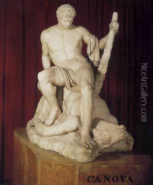 Theseus and the Minotaur Oil Painting - Antonio Canova