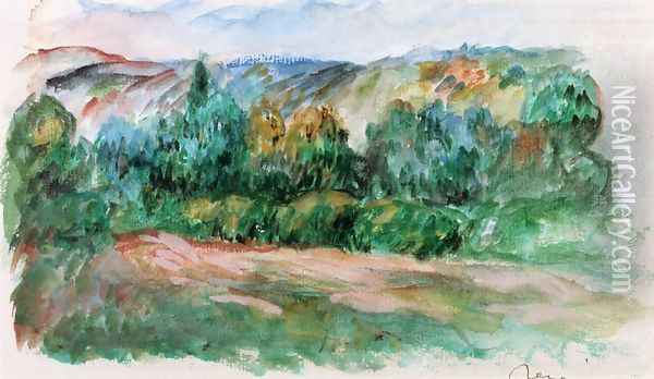 Essoyes Landscape I Oil Painting - Pierre Auguste Renoir
