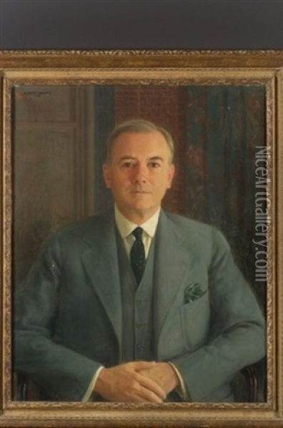 Portrait Of A Businessman Oil Painting - Albert Herter