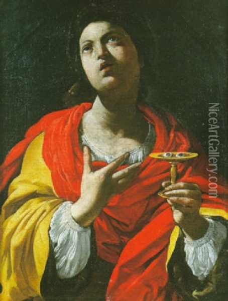 Sainte Lucie Oil Painting - Rutilio Manetti