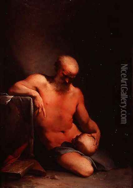 St. Jerome Oil Painting - Lubin Baugin