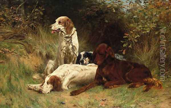 Waiting for the guns 1894 Oil Painting - Thomas Blinks