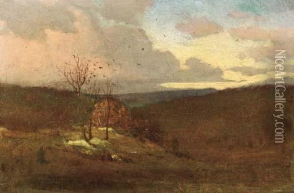 Autumnal Landscape* Oil Painting - Louis Comfort Tiffany